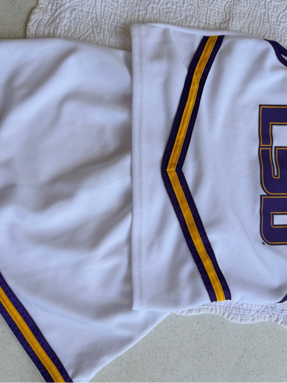 LSU WHITE 2 pc cheer set-